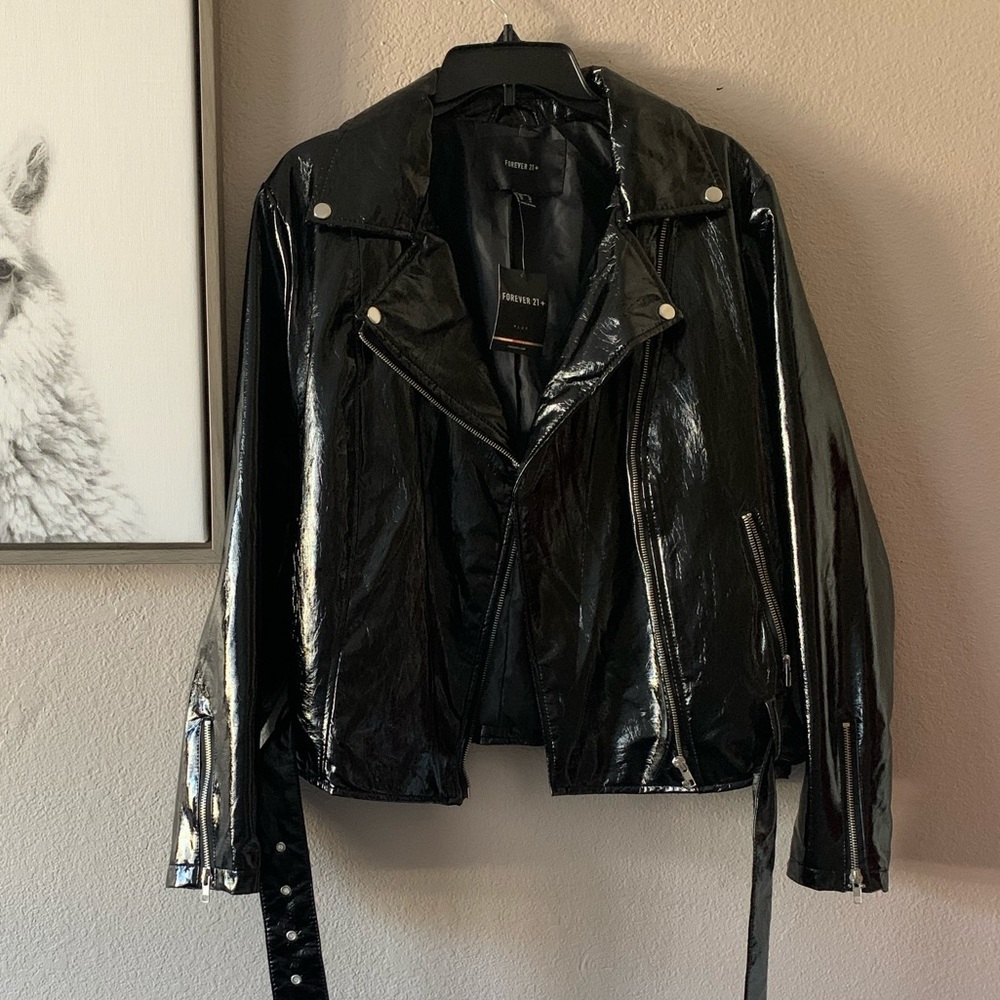 NWT F21 Patent Leather Jacket